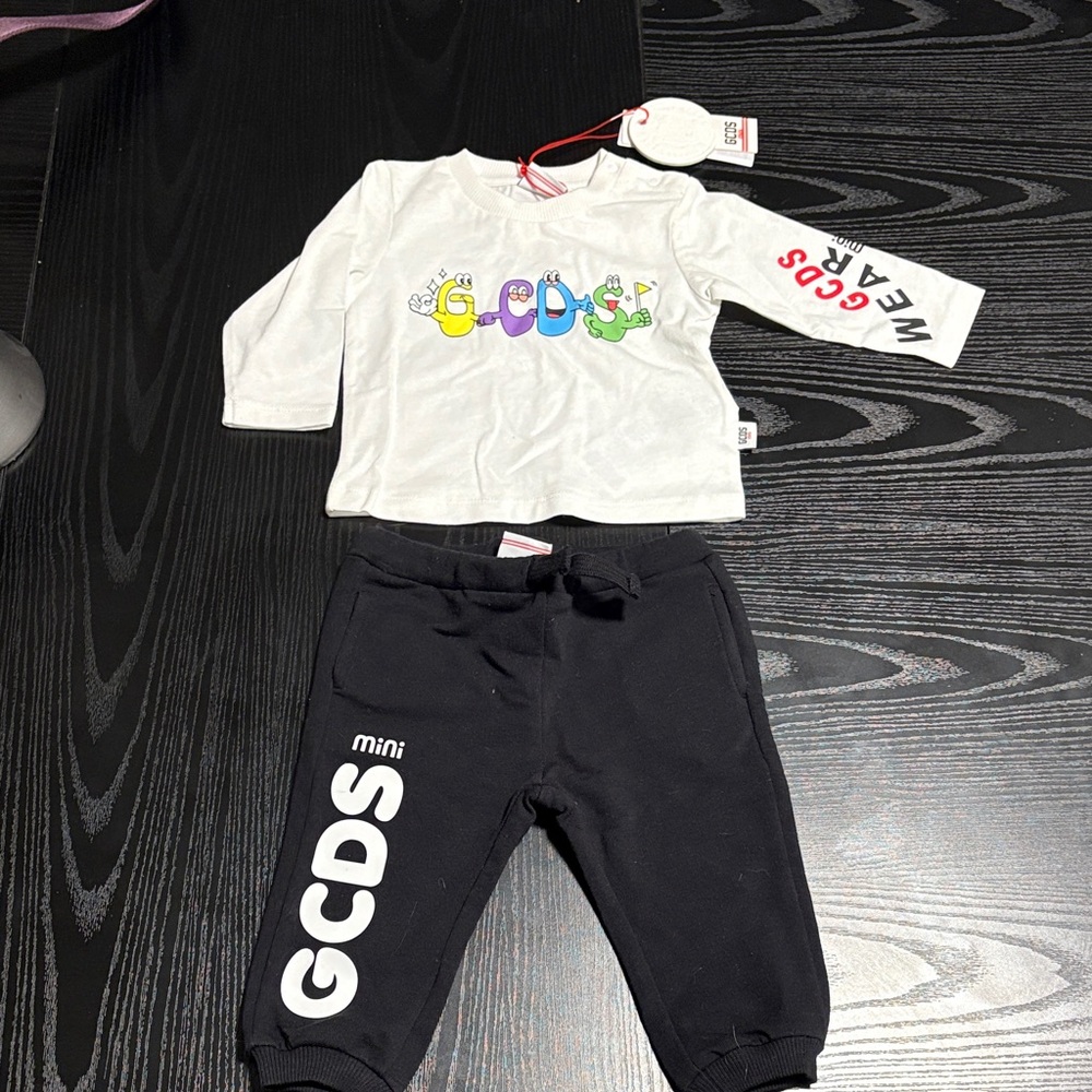 GCDS Black BABY Matching Set